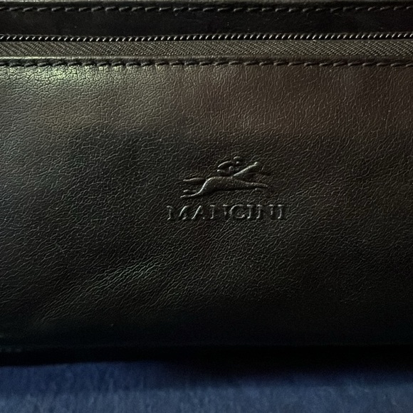 Buffalo Mancini Collection Black Leather Multi-Function Waist Bag/crossbody - Picture 4 of 8